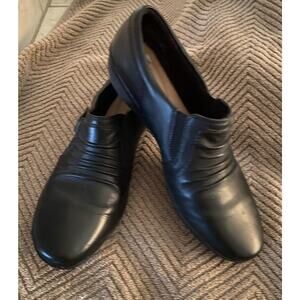 Clarks Women's Shoes‎ Sz 9 Med Black Leather Collections Everlay Strap
